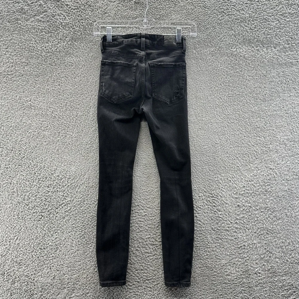 Aeropostale Jeans Juniors Size 00 Short Black High Rise Distressed Jeggings